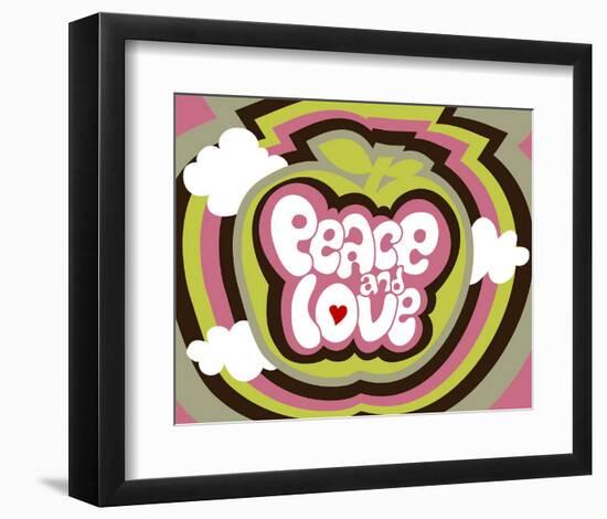 Peace and Love-Béatrice Patrat-canard-Framed Art Print