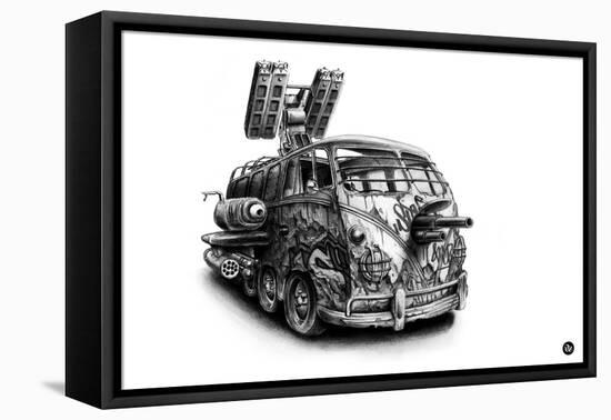 Peace and Love-Pez-Framed Stretched Canvas