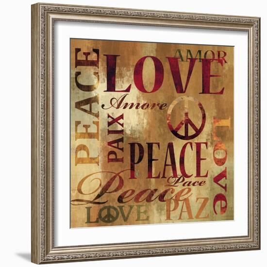 Peace and Love-Luke Wilson-Framed Art Print