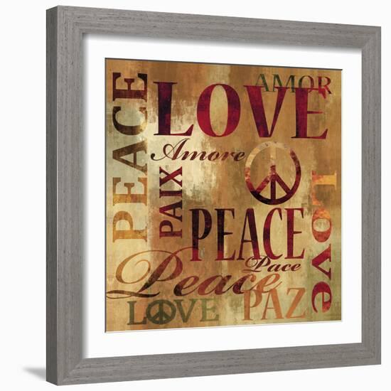 Peace and Love-Luke Wilson-Framed Art Print