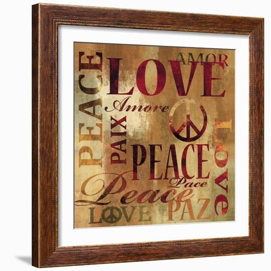 Peace and Love-Luke Wilson-Framed Art Print