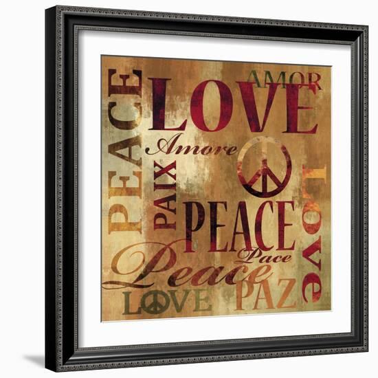 Peace and Love-Luke Wilson-Framed Art Print