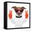 Peace And Victory Fingers Dog-Javier Brosch-Framed Premier Image Canvas