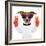 Peace And Victory Fingers Dog-Javier Brosch-Framed Photographic Print