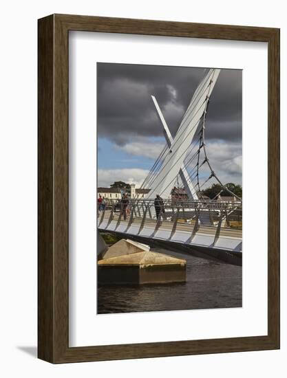 Peace Bridge, across the River Foyle, Derry (Londonderry), County Londonderry, Ulster, Northern Ire-Nigel Hicks-Framed Photographic Print