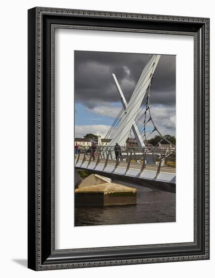 Peace Bridge, across the River Foyle, Derry (Londonderry), County Londonderry, Ulster, Northern Ire-Nigel Hicks-Framed Photographic Print