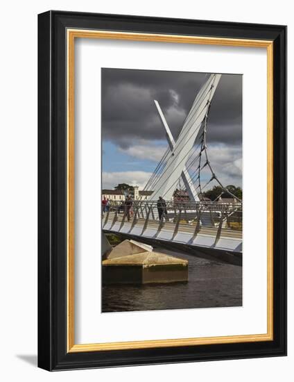 Peace Bridge, across the River Foyle, Derry (Londonderry), County Londonderry, Ulster, Northern Ire-Nigel Hicks-Framed Photographic Print