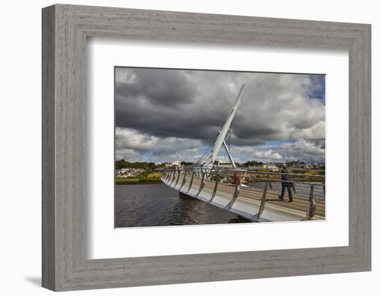 Peace Bridge, across the River Foyle, Derry (Londonderry), County Londonderry, Ulster, Northern Ire-Nigel Hicks-Framed Photographic Print