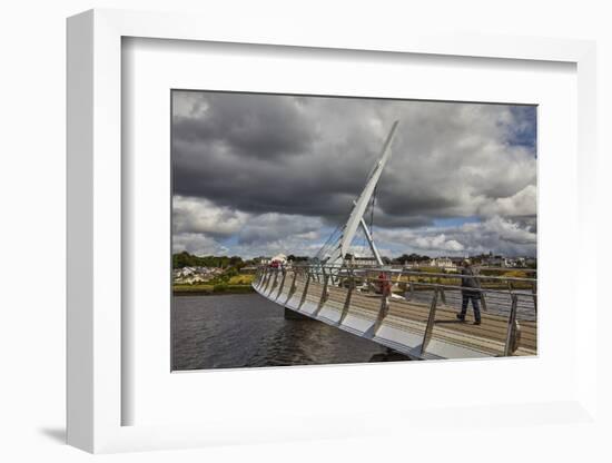 Peace Bridge, across the River Foyle, Derry (Londonderry), County Londonderry, Ulster, Northern Ire-Nigel Hicks-Framed Photographic Print