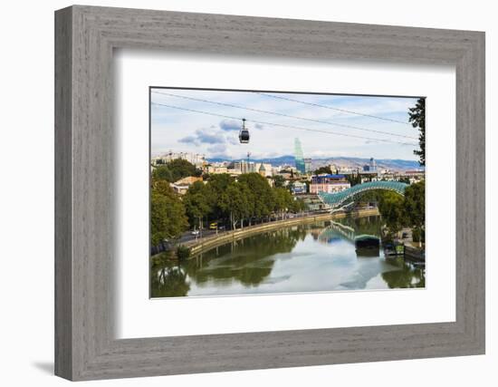 Peace Bridge over the Mtkvari River, designed by Italian architect Michele de Lucci, Tbilisi, Georg-G&M Therin-Weise-Framed Photographic Print