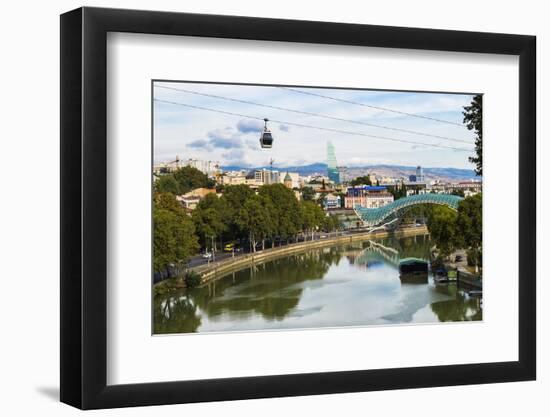 Peace Bridge over the Mtkvari River, designed by Italian architect Michele de Lucci, Tbilisi, Georg-G&M Therin-Weise-Framed Photographic Print