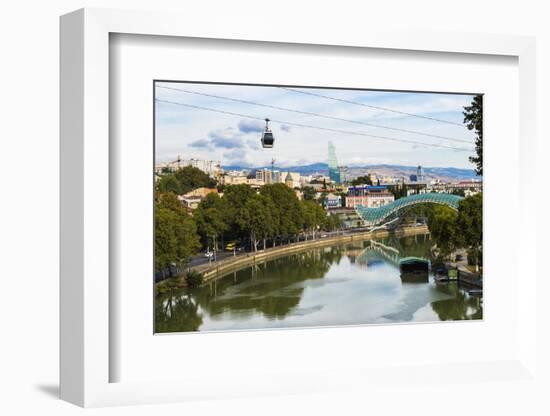 Peace Bridge over the Mtkvari River, designed by Italian architect Michele de Lucci, Tbilisi, Georg-G&M Therin-Weise-Framed Photographic Print