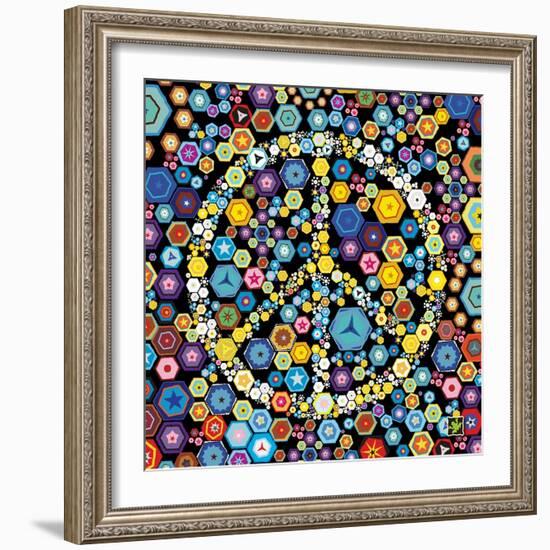 Peace Discs-Jeffrey Cadwallader-Framed Art Print