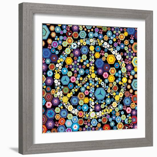 Peace Discs-Jeffrey Cadwallader-Framed Art Print