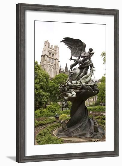 Peace Fountain Outside Cathedral Church of St John the Divine, New York-null-Framed Photographic Print