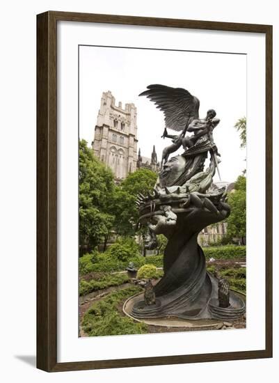 Peace Fountain Outside Cathedral Church of St John the Divine, New York-null-Framed Photographic Print