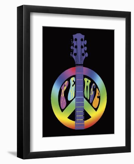 Peace Guitar-Erin Clark-Framed Giclee Print