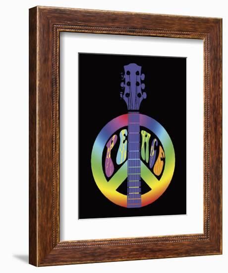 Peace Guitar-Erin Clark-Framed Giclee Print