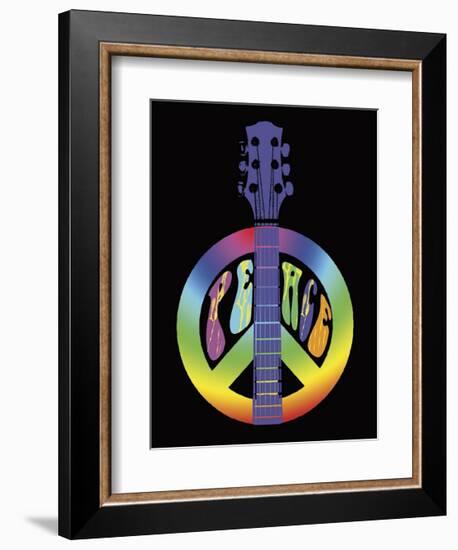 Peace Guitar-Erin Clark-Framed Giclee Print