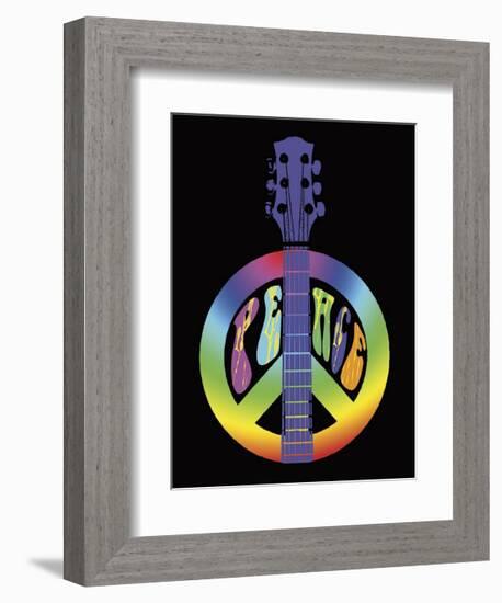 Peace Guitar-Erin Clark-Framed Giclee Print