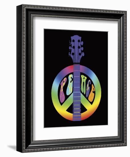 Peace Guitar-Erin Clark-Framed Giclee Print