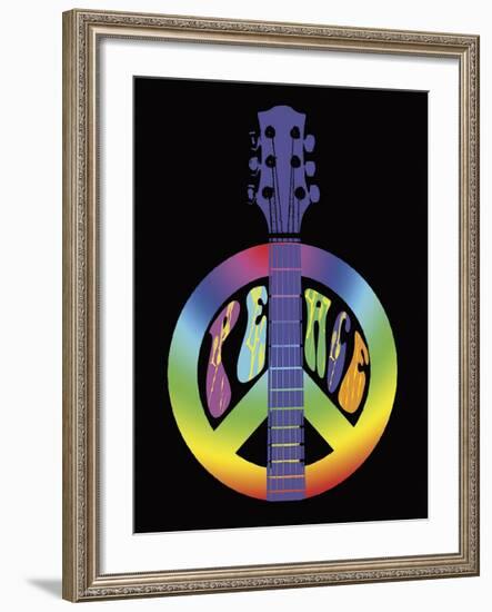 Peace Guitar-Erin Clark-Framed Giclee Print