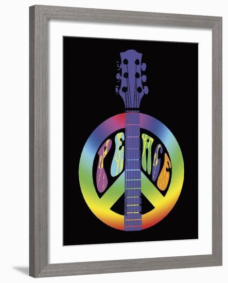 Peace Guitar-Erin Clark-Framed Giclee Print