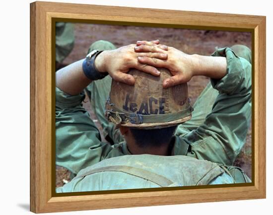 Peace Helmet-Associated Press-Framed Premier Image Canvas