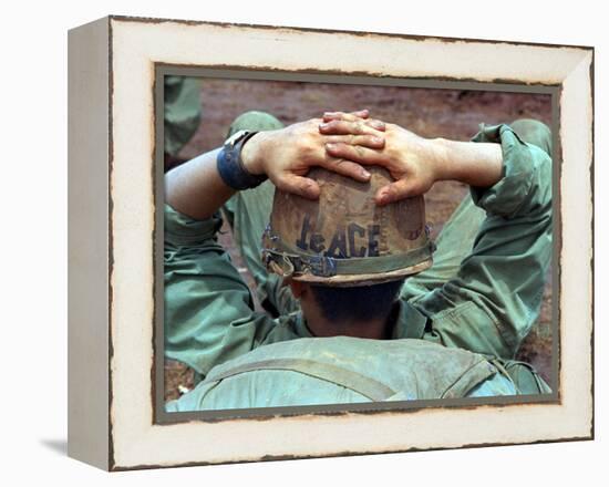 Peace Helmet-Associated Press-Framed Premier Image Canvas