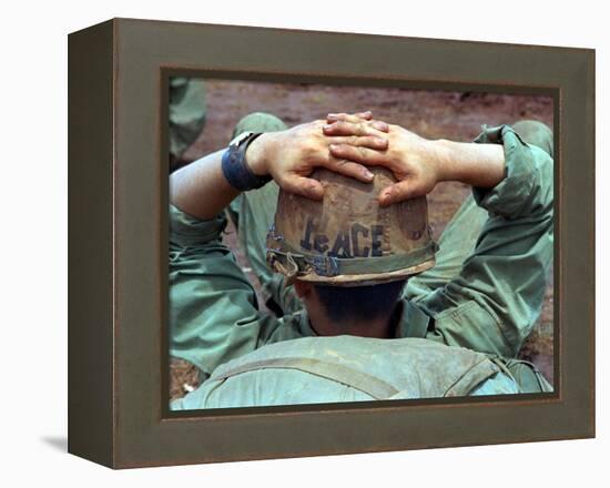 Peace Helmet-Associated Press-Framed Premier Image Canvas