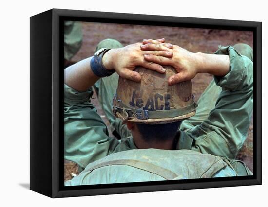 Peace Helmet-Associated Press-Framed Premier Image Canvas