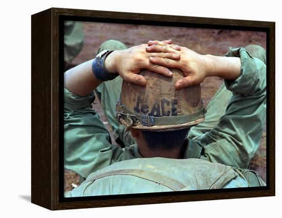 Peace Helmet-Associated Press-Framed Premier Image Canvas
