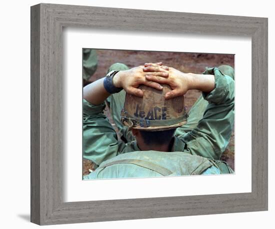 Peace Helmet-Associated Press-Framed Photographic Print