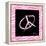 Peace Hot Pink-OnRei-Framed Stretched Canvas