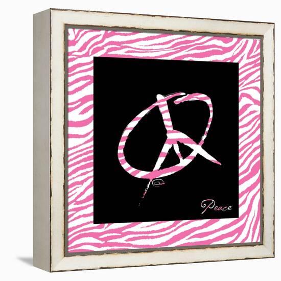 Peace Hot Pink-OnRei-Framed Stretched Canvas