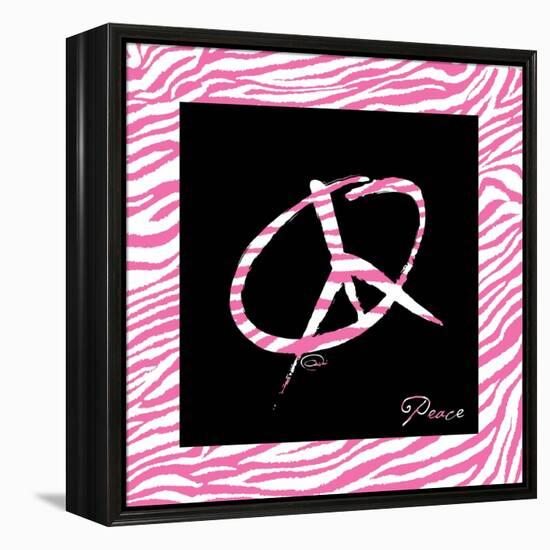 Peace Hot Pink-OnRei-Framed Stretched Canvas