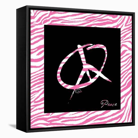 Peace Hot Pink-OnRei-Framed Stretched Canvas