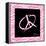 Peace Hot Pink-OnRei-Framed Stretched Canvas