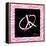 Peace Hot Pink-OnRei-Framed Stretched Canvas