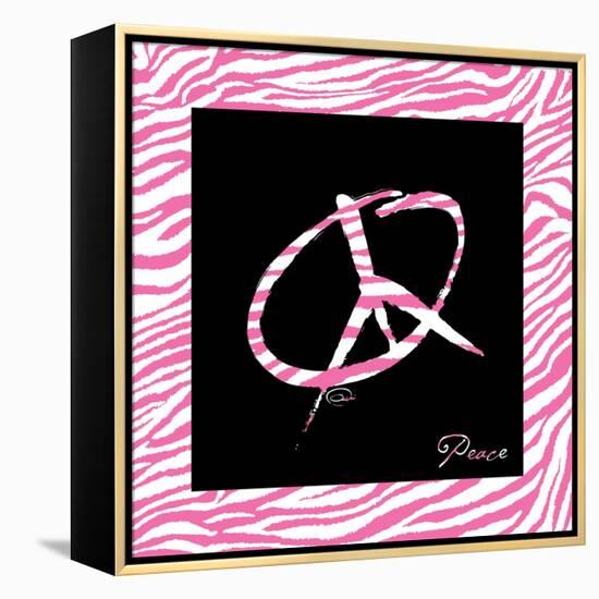 Peace Hot Pink-OnRei-Framed Stretched Canvas