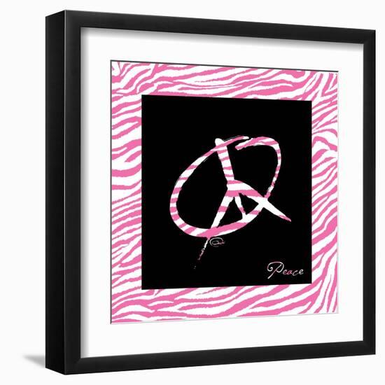 Peace Hot Pink-OnRei-Framed Art Print