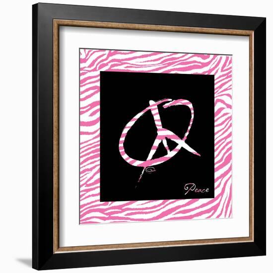 Peace Hot Pink-OnRei-Framed Art Print