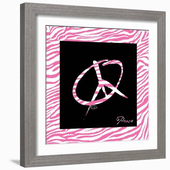 Peace Hot Pink-OnRei-Framed Art Print