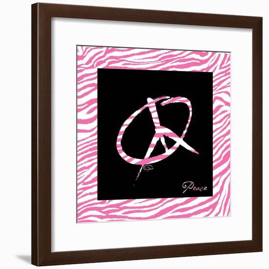 Peace Hot Pink-OnRei-Framed Art Print