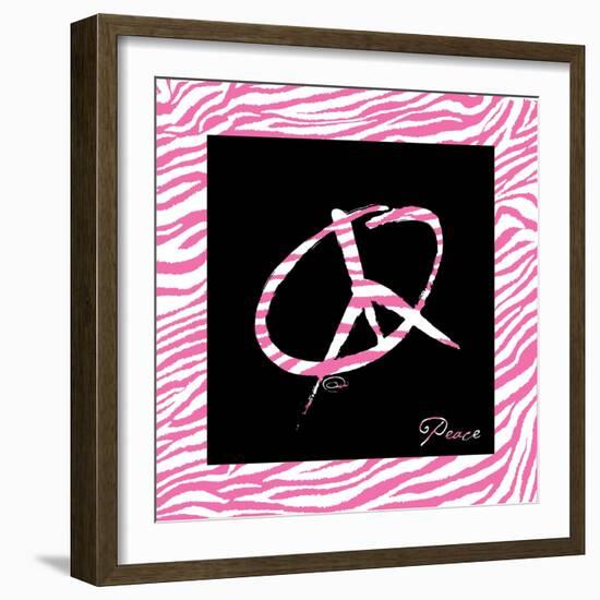 Peace Hot Pink-OnRei-Framed Art Print