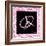 Peace Hot Pink-OnRei-Framed Art Print