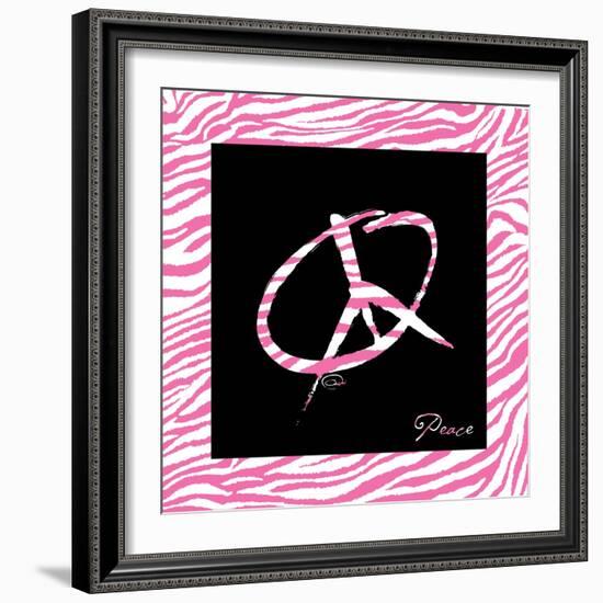 Peace Hot Pink-OnRei-Framed Art Print