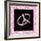 Peace Hot Pink-OnRei-Framed Art Print