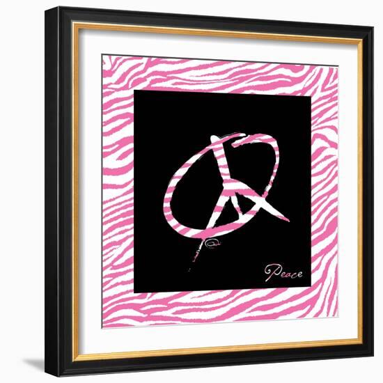 Peace Hot Pink-OnRei-Framed Art Print