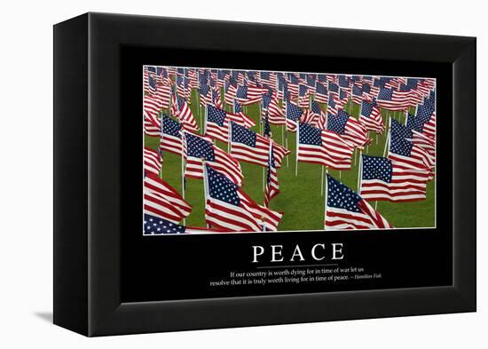 Peace: Inspirational Quote and Motivational Poster-null-Framed Premier Image Canvas